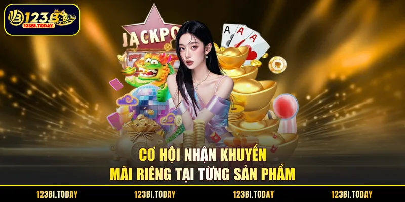 Cơ hội nhận khuyến mãi 123B riêng tại từng sản phẩm