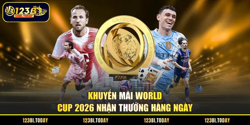 Khuyến mãi World Cup 2026 nhận thưởng hàng ngày